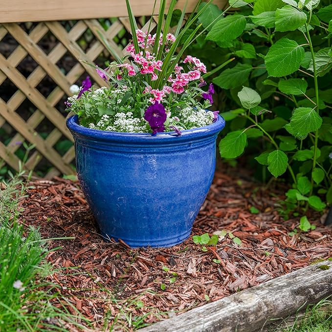 Sunnydaze Large Ceramic Plant Pot - Image 6