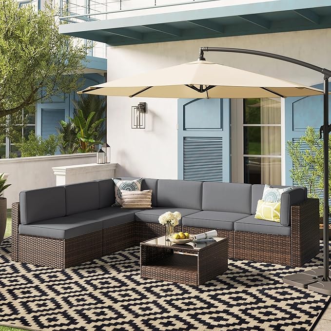 SAND MINE Waterproof Outdoor Rug 8x10 ft, Plastic Reversible Rug, Modern Area - Image 6