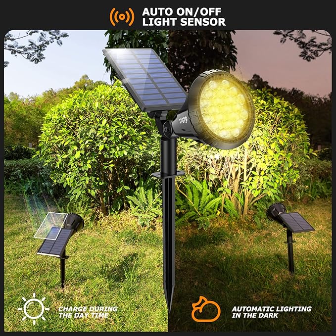 Solar Spot Lights Outdoor, 21 LEDs Solar Landscape Lights Auto On/Off - Image 8