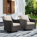 Joyside Swivel Patio Chairs Set of 2, Wicker Patio Furniture by Joyside