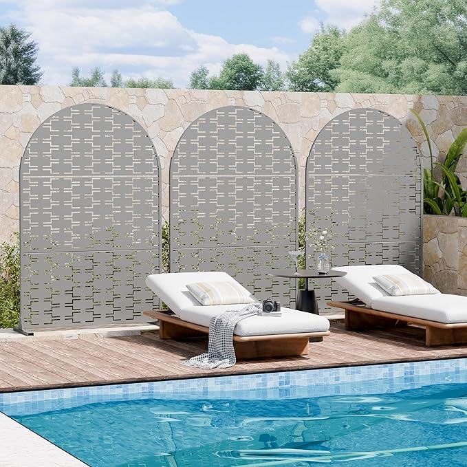 Casaphoria Metal Arched Privacy Screen Outdoor - Image 7