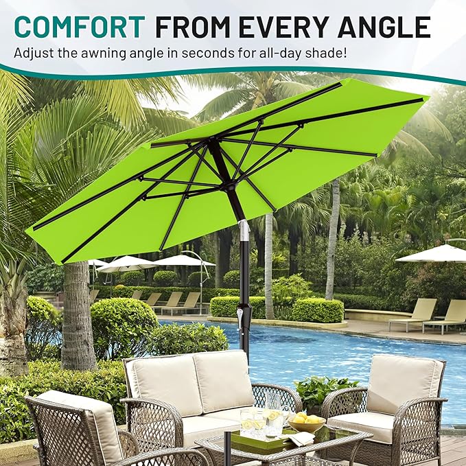 AreShark 9 FT Patio Umbrella for Outdoor, Outdoor Umbrella - Image 7