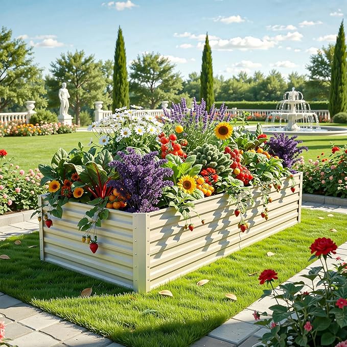 YITAHOME 6x3x2ft 2pcs Large Raised Garden Bed Kit, Galvanized Metal Planter Box - Image 2