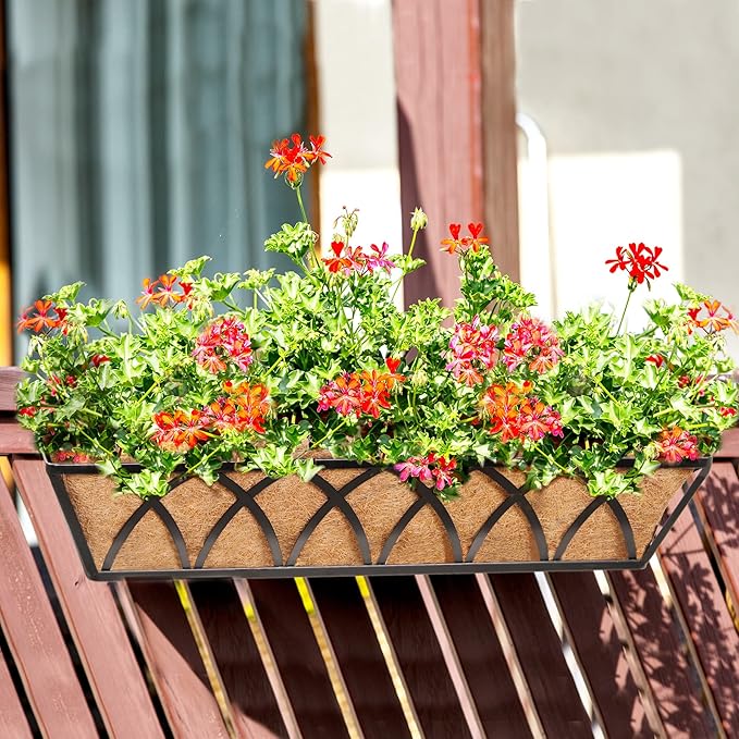 Y&M 2Pcs 24" Trough Coco Fiber Replacement Liner, Pre-Formed Window Deck Coco - Image 6