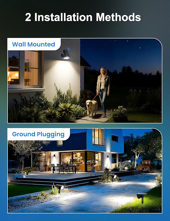 Brightown 4 Pack Solar Motion Lights Outdoor Waterproof, Motion Sensor Spot - Image 6