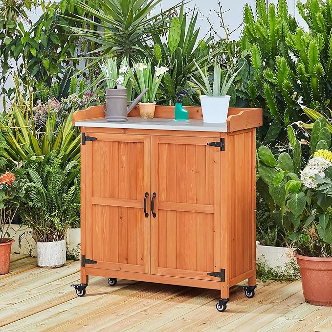 Yaheetech Garden Potting Bench Table - Image 2