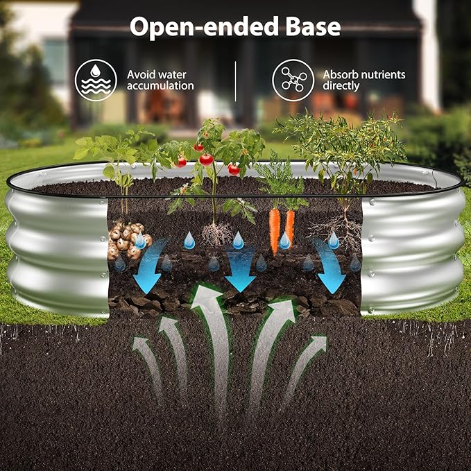 Raised Garden Bed Kit, Large Metal Raised Beds - Image 5