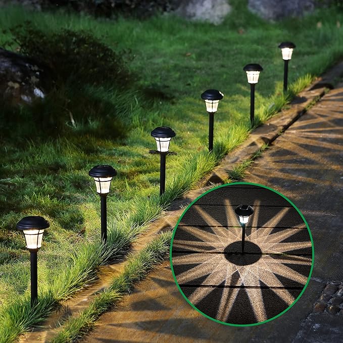 MAGGIFT 12 Pack Solar Pathway Lights Outdoor Solar Garden Lights - Image 2
