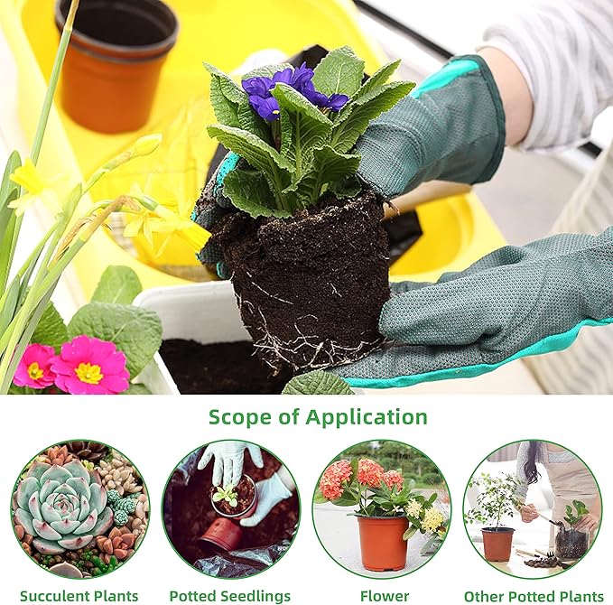 TDHDIKE Plastic Planter Nursery Pots 4" Small Seedlings Flower Pots Container - Image 6