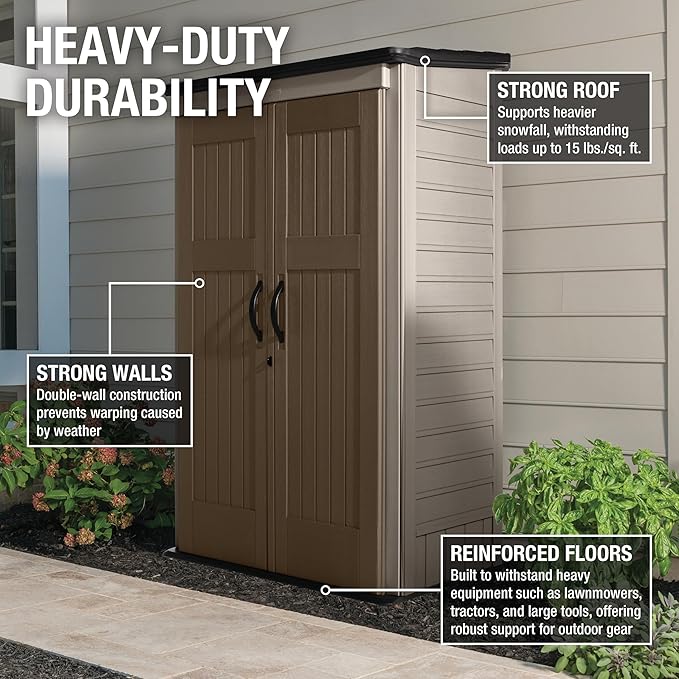 Rubbermaid Vertical Resin Outdoor Storage Shed - Image 3