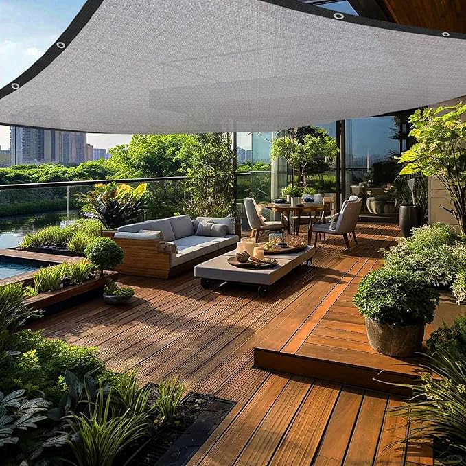 Sun Shade Cloth with Grommets, 90% UV Protection Shade Fabric, Pergola Shade - Image 7