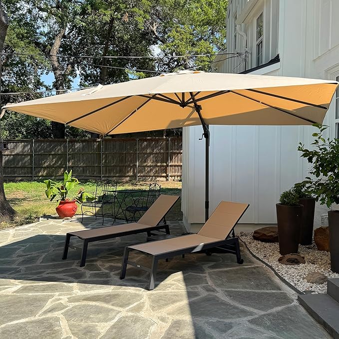 PURPLE LEAF 9' X 12' Right-left Tilt Patio Umbrella - Image 2