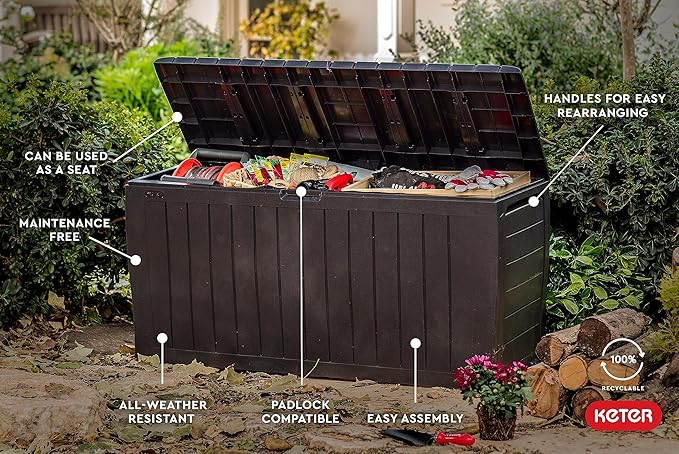 Keter Marvel Plus 71 Gallon Resin Outdoor Storage Box - Image 3