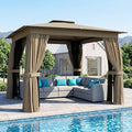 Outsunny 10' x 10' Outdoor Patio Gazebo, Heavy Duty Gazebo Canopy Shelter by Outsunny