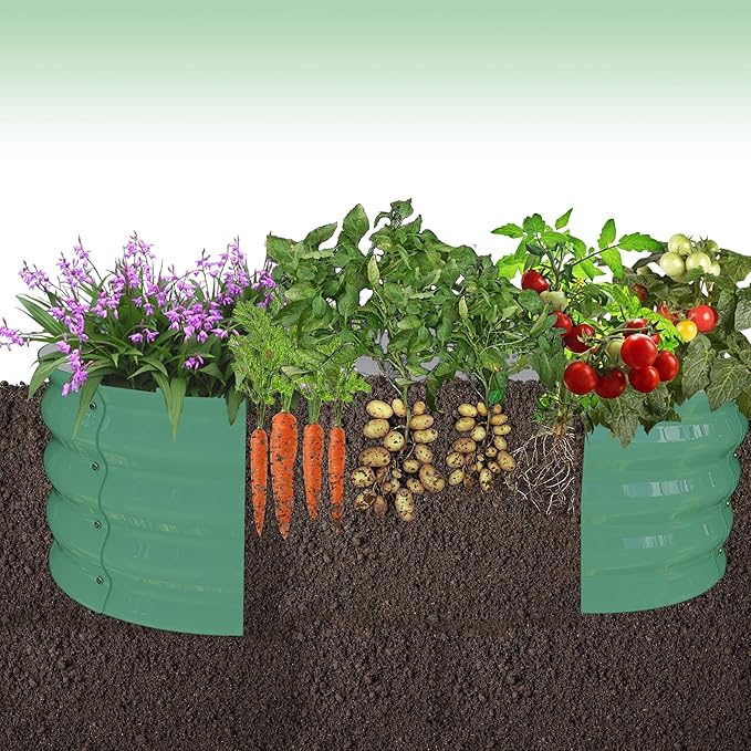 2-Pack Galvanized Raised Garden Bed, Veggies & Flowers. Rust-Resistant Raised - Image 5