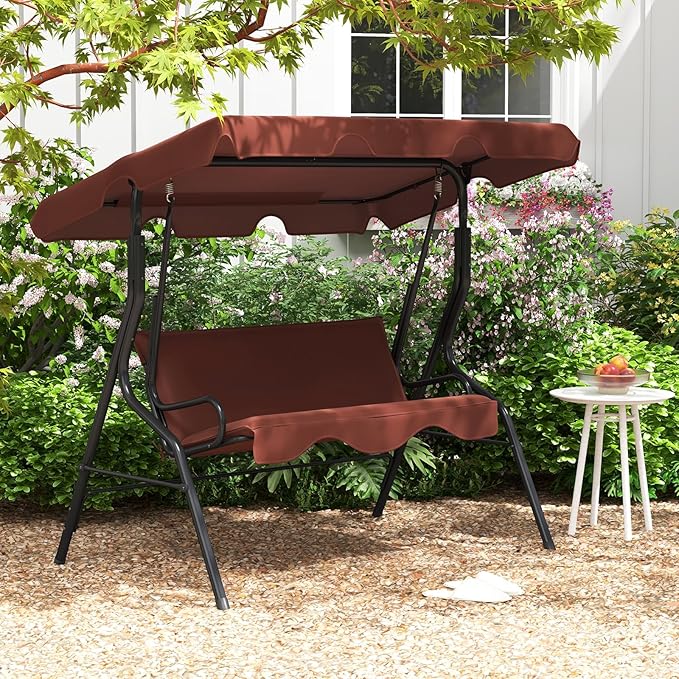 Tangkula 3 Person Porch Swing, Patio Swing - Image 2