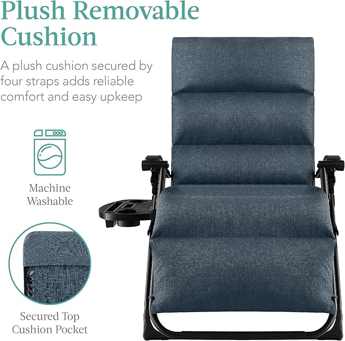 Best Choice Products Oversized Zero Gravity Chair, Folding Outdoor Patio - Image 4