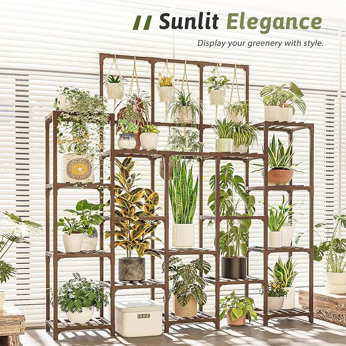 Plant Stand Indoor Outdoor 63" Tall Plant Shelf - Image 6
