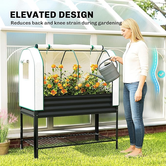 Outsunny Galvanised Raised Garden Bed - Image 5