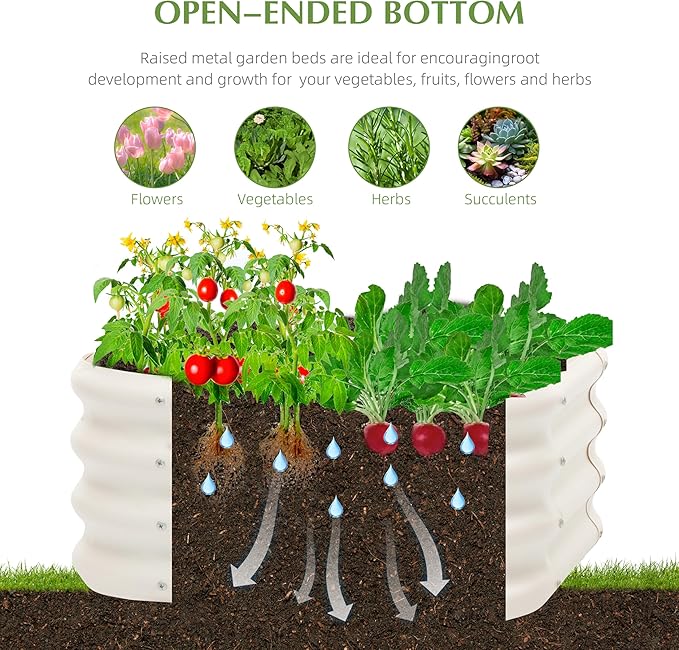 2-Pack 2x1ft Galvanized Raised Garden Bed, Outdoor Planter Bed, Metal Planter - Image 4
