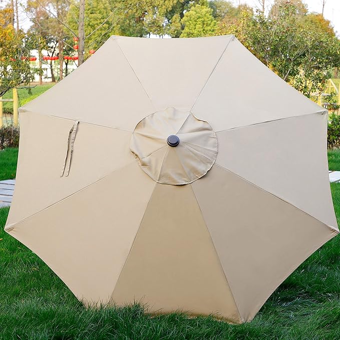 Blissun 9' Outdoor Patio Umbrella, Outdoor Table Umbrella, Yard Umbrella - Image 4