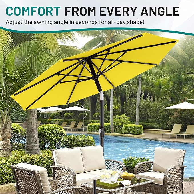 AreShark 9 FT Patio Umbrella for Outdoor, Outdoor Table Umbrella - Image 7