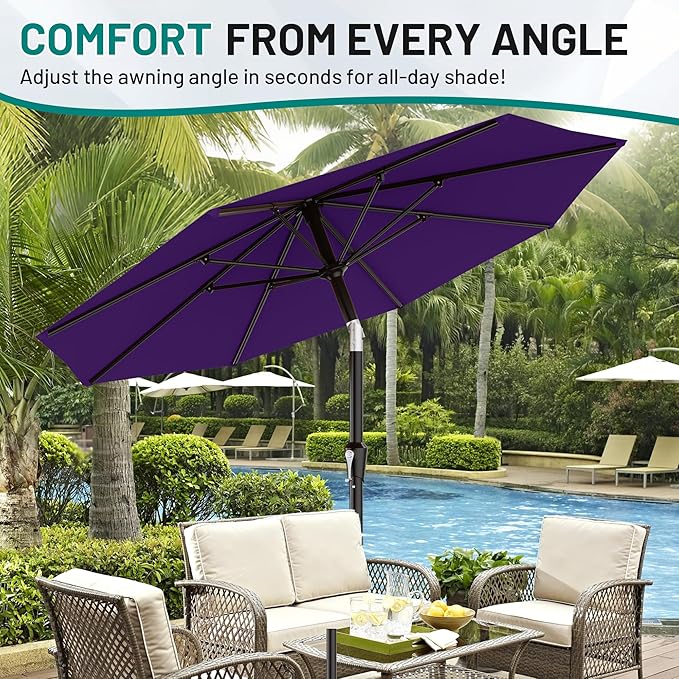 AreShark 9 FT Patio Umbrella for Outdoor, Outdoor Table Umbrella - Image 7