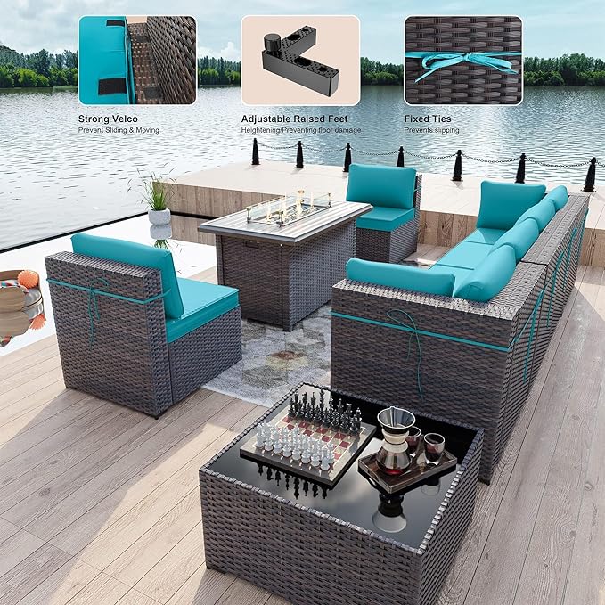 Kullavik 8 Pieces Outdoor Patio Furniture Set - Image 4