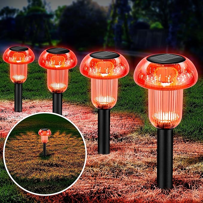 Easter Solar Pathway Lights Outdoor Decorative 4 Pack, Valentines Day Halloween - Image 8