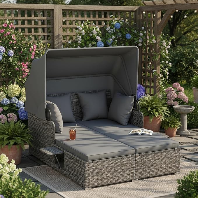Tangkula Patio Rattan Daybed - Image 2
