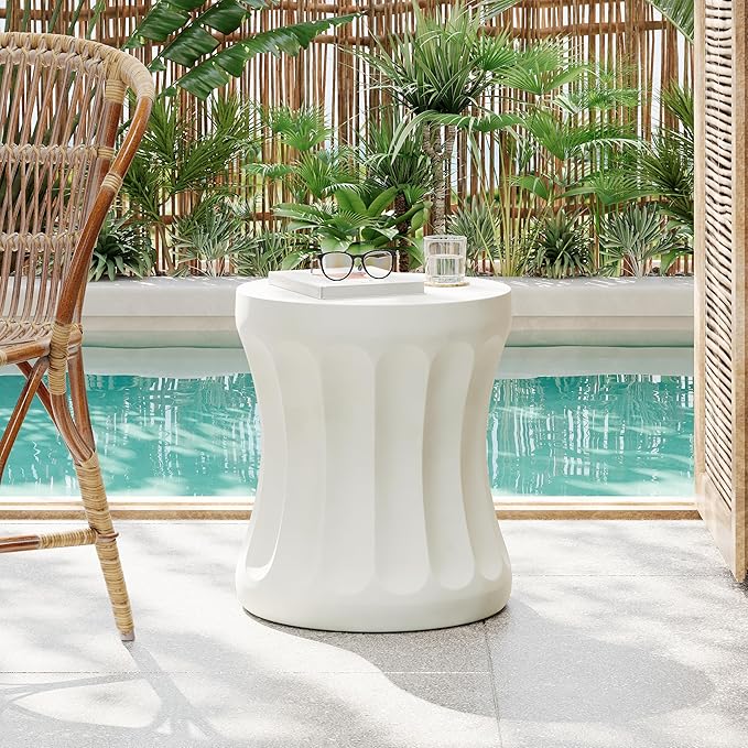 Christopher Knight Home Earleant Outdoor Side Table, Lightweight Concrete by ChristopherKnightHome
