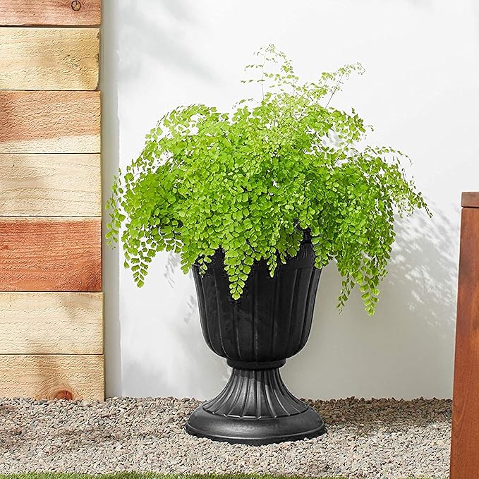 Arcadia Garden Products PL20BK Classic Traditional Plastic Urn Planter - Image 4