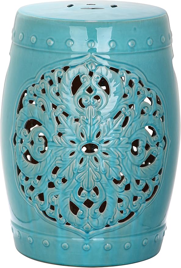 Safavieh Flora Glazed Ceramic Decorative Garden Stool by SAFAVIEH