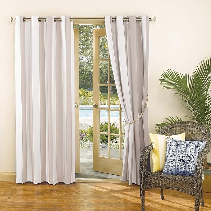 Sun Zero Valencia Cabana Stripe Indoor/Outdoor UV Protectant Energy Efficient - Image 4