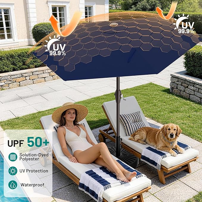 AreShark 7.5FT Patio Umbrella Table Market Umbrella - Image 5