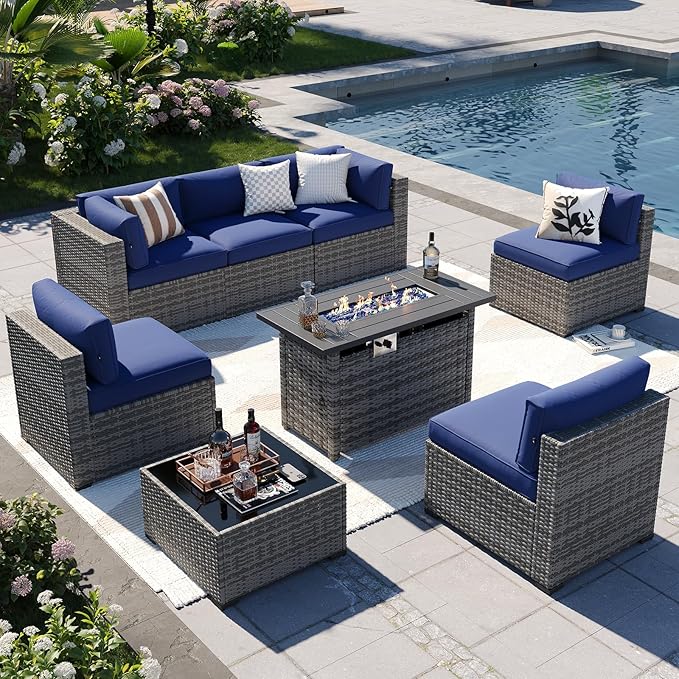 Aoxun Patio Furniture Sets, 8-Piece Outdoor Patio Furniture by Aoxun
