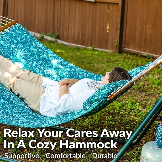Sunnydaze Quilted Outdoor Hammock - Image 4