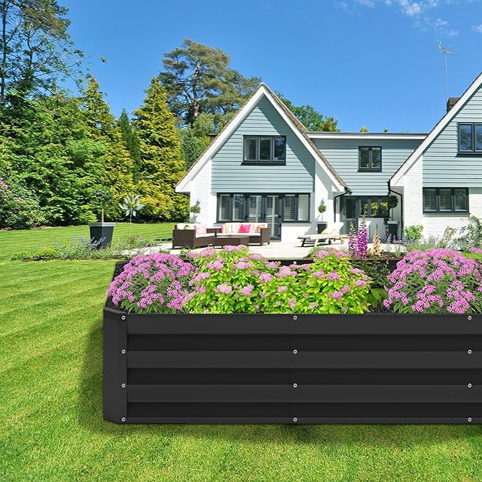 2PCS 8x4x1FT Galvanized Raised Garden Bed, Planter Raised Beds-Metal Garden Box - Image 8