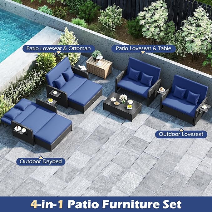 Tangkula Patio Rattan Daybed - Image 8