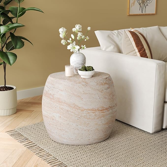 Christopher Knight Home Jayme 20.25" Indoor Outdoor Oval Accent Side Table - Image 4