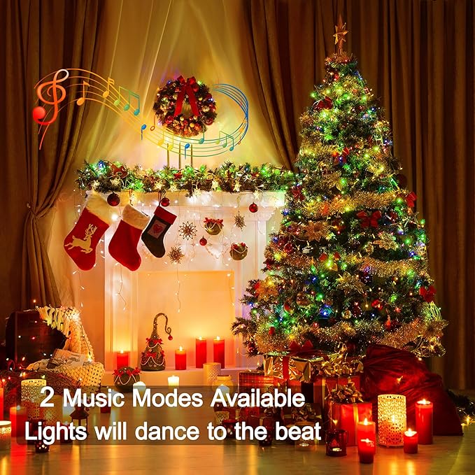 Brizled RGB Christmas Lights, 66ft 200 LED Color Changing Christmas Light - Image 5
