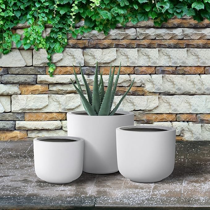 Kante 13", Outdoor Indoor Modern Planter Pots, Lightweight, Weather Resistant - Image 5