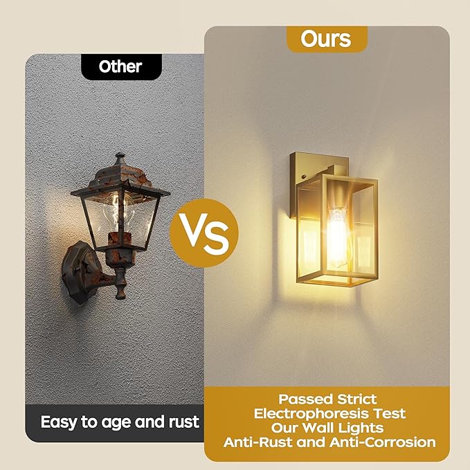 WIHTU Gold Outdoor Exterior Light Fixture - Image 4