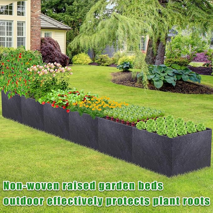 POILKMNI 12x2x1ft Fabric Raised Garden Bed - Image 7