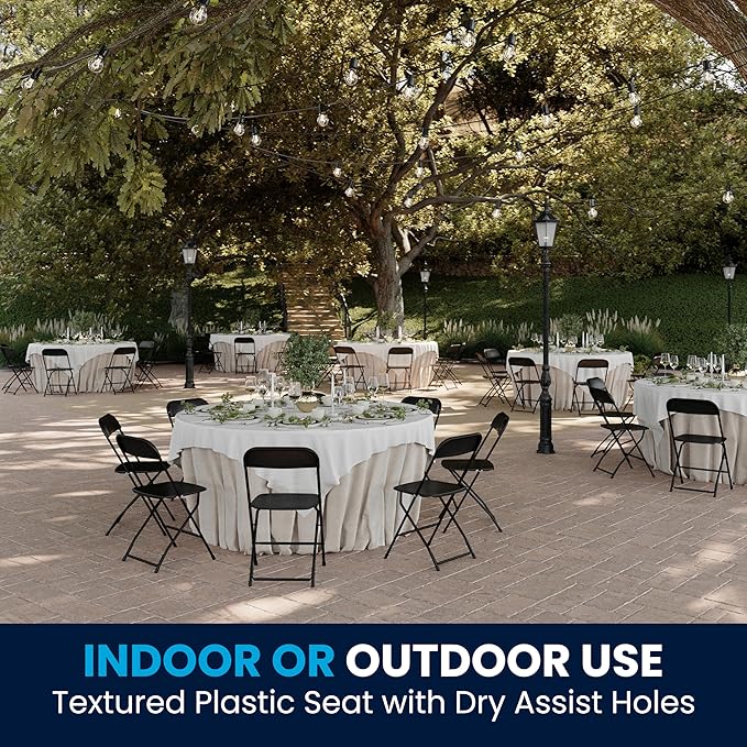 Flash Furniture Hercules Set of 10 Indoor/Outdoor Heavy-Duty Plastic Folding - Image 4