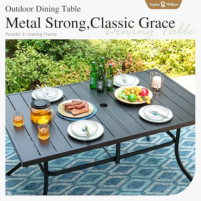 Sophia and William Swivel Patio Dining Set - Image 6