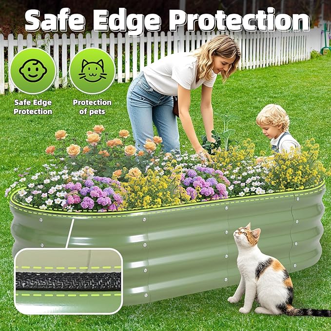 G GOOD GAIN Galvanized Metal Raised Garden Bed Kit - Image 2