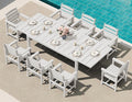 SERWALL 9-Piece Outdoor Dining Set, All Weather HDPE Outdoor Furniture Set by SERWALL