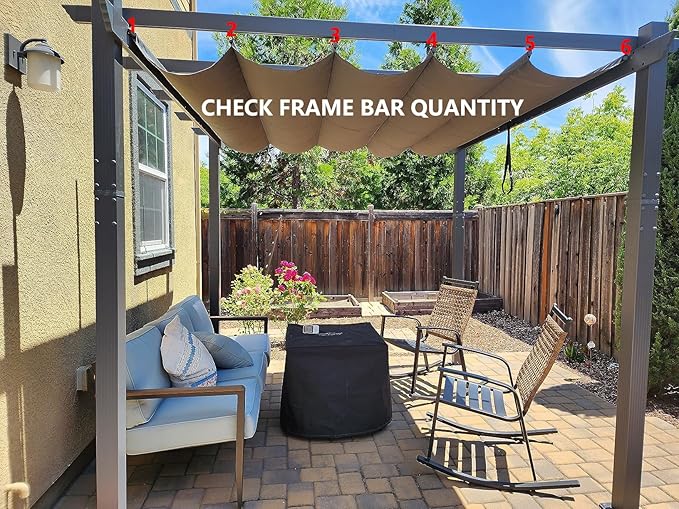 Pergola Shade Cover Replacement Canopy Top Compatible - Image 2
