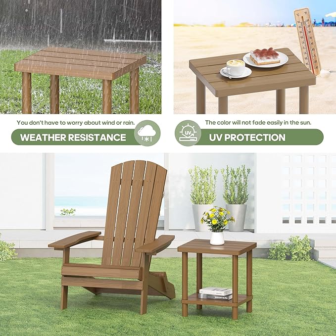 Outdoor Side Table, 2-Tier Small Outdoor Table - Image 5